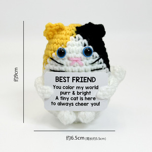 CLTF nuevo ganchillo positivo gato siamés muñeca Oficina escritorio decoración lindo Dí<span class=keywords><strong>a</strong></span> de San Valentín regalos de cumpleaños para el <span class=keywords><strong>mejor</strong></span> amigo novia - Product Image 5