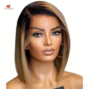 HQ Mixed Proc Discount Short Bob Pixie Cut <b>Human</b> <b>Hair</b> <b>Wigs</b> 150 Density Ombre Blonde Brazilian Remy <b>Hair</b> <b>Lace</b> <b>Front</b> Bob <b>Wigs</b> - Product Image 2