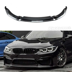 ลิ้นกันชนหน้าสีดำเงา ชุดแต่งสปอยเลอร์สำหรับ BMW ซีรีส์ 3 M3 F80 ซีรีส์ 4 M4 F82 F83 ปี 2015-2020 - Product Image 1