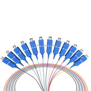 Cable de Fibra Óptica de Grado Profesional, Monomodo, Conector Azul SC/UPC, Pigtails con Cubierta LSZH de Colores para Cableado de Red - Product Image 4