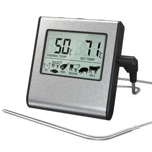 ThermoPro TP-16 Digital Thermometer For Oven Smoker Candy Liquid Kitchen Cooking Grilling Meat BBQ Thermometer and Timer