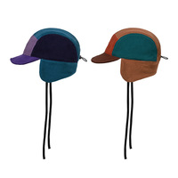 Gorro de Invierno de Forro Polar con Visera Plana, 100% Poliéster, Gorro Ushanka con Orejeras Plegables, Gorra de Béisbol Suave de 5 Paneles