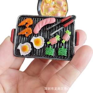 Autocollants de réfrigérateur de jeu tridimensionnel de nourriture chinoise de Yijia, jointures de porc braisées, côtes, - Product Image 4