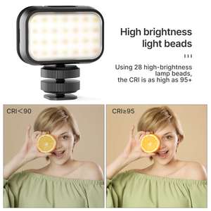 Mini Vlogging Light LED Light Recargable 5600K Luz de relleno de larga duración para Cámara de Acción DJI OSMO Sony A7 RX100 VII <span class=keywords><strong>Canon</strong></span> - Product Image 3