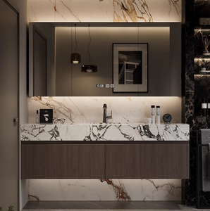 Salle de bain de style moderne, petite conception, éclairage LED, évier en granit résistant à l'eau, respectueux de l'environnement, personnalisable - Product Image 3