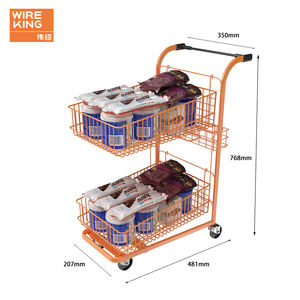 Chariots de supermarché couleur de taille personnalisée chariots de magasinage chariot de supermarché chariot de fourniture d'épicerie - Product Image 6