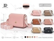 Borsa a Tracolla da Donna in Microfibra Sintetica Rosa con Chiusura a Cerniera e Tracolla Singola, Adatta a Tutte le Stagioni, Motivo Tinta Unita - Product Image 1