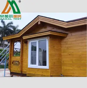 High quality China supply pine made wood house holiday resort villa