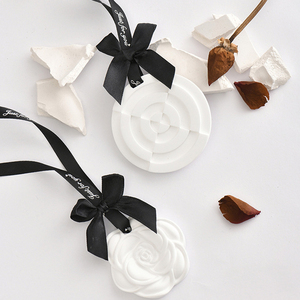 <b>Repeatable</b> Hanging Rose Plaster Flower Air Freshener for Car Private Label Lasting Fragrance Perfume Solid Paper Material - Product Image 1