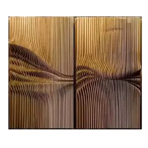 Fantastic Design Wooden Wall Panels 3d Waves Custom Textured Antique Wooden Wave Panel