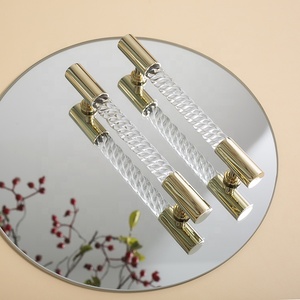 Hot Koop Goud Zilver <span class=keywords><strong>Clear</strong></span> Pull Keukenkast Acryl Handvat Messing - Product Image 5