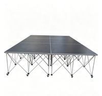 Scène extérieure en aluminium, scène en contreplaqué imperméable pour concert en plein air, spectacle en place publique