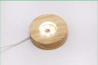 Base de lampe LED en bois en gros avec chargement USB, support de veilleuse DIY pour bouteilles de vin
