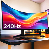 Écran de jeu incurvé 19/34/49 pouces 1K/2K/4K/5K, moniteurs LCD, moniteur ultra large, écran d'ordinateur, écran LED pour le trading