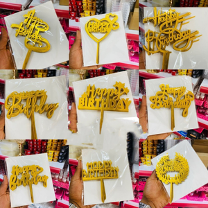 تخفيضات كبرى: 10 قطع زينة كيك تهنئة تخرج، مستلزمات وإكسسوارات كيك ذهبية من الأكريليك، أغطية كب كيك تخرج - Product Image 6