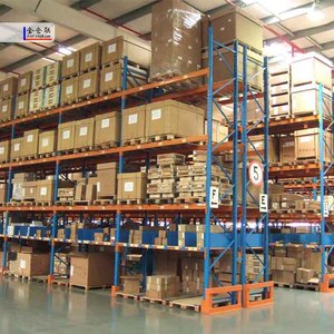 Système de support de palettes d'extérieur JCL Warehouse Drive Tear Drop Style Uprights Beams Heavy Duty Palette Shelves Bule/Orange/RAL Color - Product Image 2