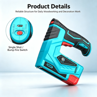 Pistol Paku Tanpa Kabel 3.7V 8 in 1 Bertenaga Baterai Lithium untuk Proyek Rumah DIY, Alat Multifungsi Portabel Efisiensi Tinggi
