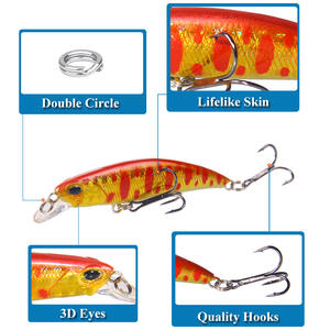 Señuelo de pesca XY-237 Minnow de 7 cm y 4 g, de hundimiento lento, para pesca en agua dulce y salada, ideal para pez mandarín y pez pomfret. - Product Image 4
