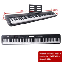 Piano electrónico portátil de 88 teclas con pantalla LCD y opciones de ritmo para Aprendizaje de principiantes y conciertos al aire libre