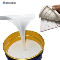 Caoutchouc de silicone liquide RTV2 Platinum Cure pour la fabrication de moules de pierres de parement / fabrication de moules muraux en PVC pour panneaux de plâtre 3D