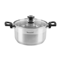 Cuisine domestique personnalisée 8 pièces en acier inoxydable casseroles et poêles résistant à la chaleur bakélite poignée batterie de cuisine ensemble
