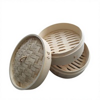Panier vapeur en bambou chinois durable pour la cuisine, certifié CE, écologique, vente directe usine, best-seller