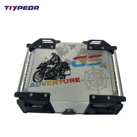TIYPEOR Coffre arrière en aluminium pour moto 36L, grande valise étanche, boîte de rangement pour moto, pour R1200R R1200S R1250GS