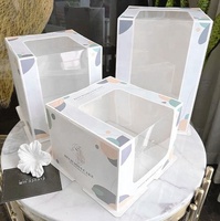 Boîte à gâteau transparente de haute qualité, simple couche, 6 pouces, 8 pouces, 10 pouces, boîte à gâteau transparente à double couche épaissie pour gâteau d'anniversaire