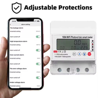 Interrupteur intelligent Tuya Smart Life sans fil avec mesure de puissance bidirectionnelle, WiFi, monophasé, 4P, 100A, disjoncteur