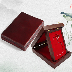 Boîte de présentation de médailles en bois EVERWIN, coffret cadeau en velours rouge, boîte à badges, boîte à pièces commémoratives, cadeau d'affaires, boîte d'emballage en bois pour objets de collection - Product Image 4