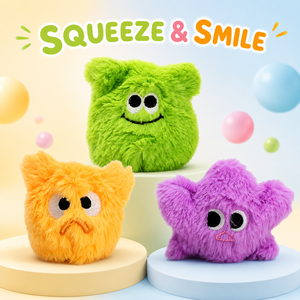 Vente en gros de balles en peluche de Noël pour filles et garçons, balles à presser douces et extensibles, jouets sensoriels anti-stress, bonhomme de neige, renne, designs variés - Product Image 4