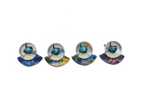 Boules de neige en résine 3D peintes à la main, modèle de poisson-diable, animaux marins, artisanat africain, cadeaux pour touristes - Product Image 5