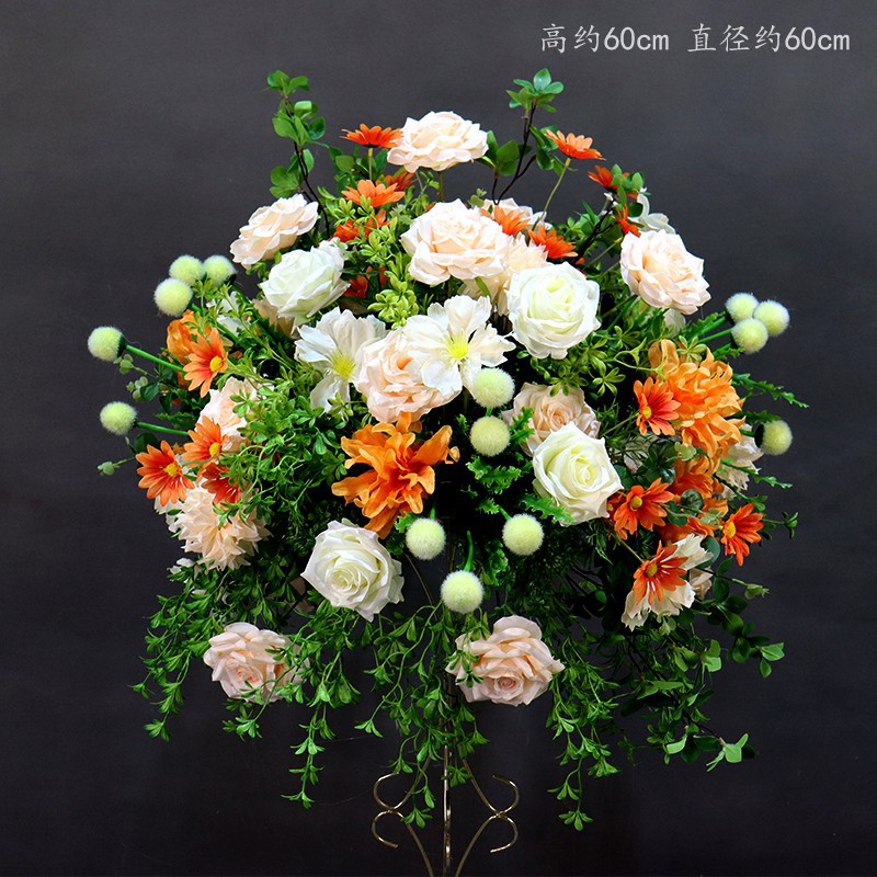 Fleur de table rose vert clair