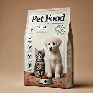 Kemasan Makanan Anjing Custom Flat Bottom Logo Dog Treat 10kg 20kg Kantong Matte Finish 5lb 20lb 40lb Pouch Kemasan Makanan Hewan Peliharaan Kantong Makanan Anjing dengan Resleting - Product Image 3