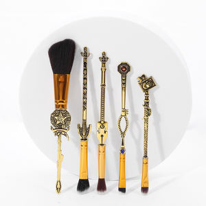 Jojos ชุดแปรงแต่งหน้า5ชิ้นแปรงแต่งหน้าด้ามโลหะขนแปรงสังเคราะห์นุ่มแปรงอายแชโดว์ผง - Product Image 3