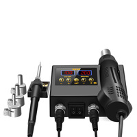 Station de soudage à air chaud numérique LARIX 8898 2-en-1 SMT avec température et débit d'air réglables