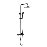 Chine salle de bain ensemble d'articles sanitaires mitigeur pluie douche robinet support de sol robinet en laiton chromé mural exposé laiton