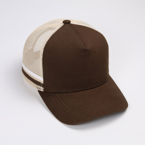 Gorras de camionero lisas de 5 paneles unisex con logotipo personalizado de alta calidad gorra de camionero en blanco de espuma de malla de dos tonos - Product Image 5