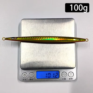 HOWELL Señuelo de <span class=keywords><strong>Pesca</strong></span> Jigging de Lanzamiento Largo 14.5cm 100g, Jig de Plomo de Hundimiento Lento para Barco en Agua Salada con Adhesivo Láser para <span class=keywords><strong>Lubina</strong></span> 40g 120g - Product Image 2