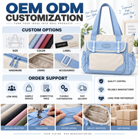Sac fourre-tout en nylon grande capacité personnalisé pour le travail et les voyages, multi-poches, léger, sac à main pour femme
