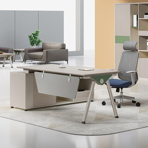 Bureau de direction moderne <span class=keywords><strong>Table</strong></span> de directeur de patron Bureau en L direct d'usine avec armoire latérale - Product Image 2