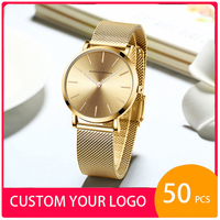 Montre-bracelet pour femmes Hannah Martin Cc36, personnalisable avec votre propre logo, étanche, luxe, acier inoxydable, mouvement à quartz japonais