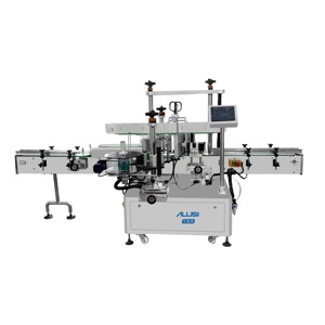 เครื่องติดฉลากขวดแบนสองด้านอัตโนมัติ สแตนเลส พร้อมตัวกวน ความเร็วสูง 0-25 เมตร/นาที ความแม่นยำ 1 มม. สำหรับเครื่องสำอาง - Product Image 1