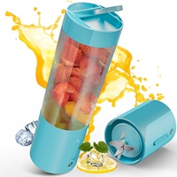 Mixeur portable USB rechargeable, mini-presse-agrumes électrique sans fil avec nettoyage automatique, 150W
