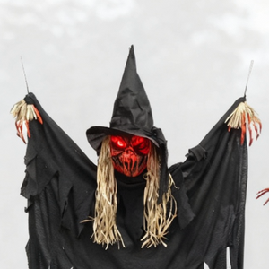 Bruja Fantasma Animatrónica Colgante con Sonido - Accesorio <span class=keywords><strong>de</strong></span> Bruja Oscilante con Efecto <span class=keywords><strong>de</strong></span> Sonido para Decoración <span class=keywords><strong>de</strong></span> Casa Embrujada <span class=keywords><strong>de</strong></span> Halloween - Product Image 3