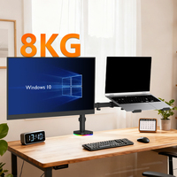 Support de moniteur d'ordinateur portable personnalisé Kehao avec hub RGB, support relevable et pivotant en acier allié, capacité de charge de 8 kg, support de jeu sur mesure VESA 75-100 mm 13-27''