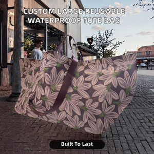 Sac fourre-tout pliable en coton avec bandoulière en corde, grand format, réutilisable, recyclable, imperméable, avec impression de logo personnalisée - Product Image 2