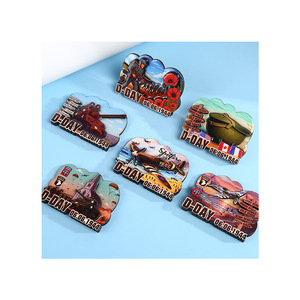 Imanes de nevera de la Campaña de Normandía del Día D de Kang Hui, recuerdos magnéticos 3D de epoxi, decoración coleccionable para refrigerador - Product Image 4