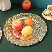 Assiettes de présentation en plastique PP IMUWEN, style rétro européen, luxe léger, assiette à fruits irrégulière en dentelle, non toxique, pour décoration de fête et usage domestique