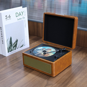 Lecteur <span class=keywords><strong>CD</strong></span> de style rétro en gros, lecture multi-formats, haut-parleur Bluetooth pour salon, durable, taille compacte, cadeau - Product Image 5